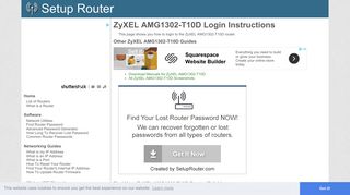 How to Login to the ZyXEL AMG1302-T10D - SetupRouter