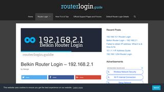 Belkin Router Login-192.168.2.1 - Router Login Guide
