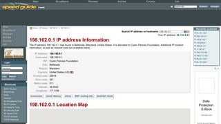 198.162.0.1 IP Address Location | SG IP network tools - SpeedGuide