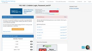 192.168.1.2 Admin Login, Password, and IP - Clean CSS