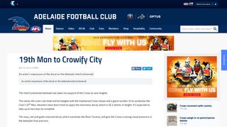 19th Man to Crowify City - AFC.com.au