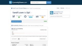 1and1 down? Current status and outage history - CurrentlyDown