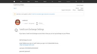 1and1.com Exchange Settings - Apple Community - Apple Discussions