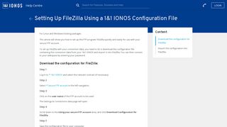 Set up FileZilla using a 1&1 IONOS configuration file - 1&1 IONOS Help