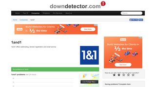 1and1 down? Current outages and problems | Downdetector