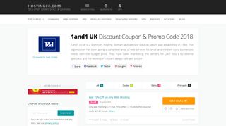 1and1 UK Discount Coupon & Promo Code 2019 - HostingCc.com