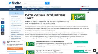 1Cover Overseas Travel Insurance Review January 2019 | finder.com.au
