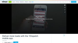 Deliver more loads with the 1Dispatch mobile app. on Vimeo