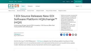 1 EDI Source Releases New EDI Software Platform HQXchange ...