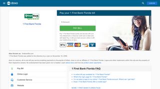 1 First Bank Florida: Login, Bill Pay, Customer Service and Care Sign-In