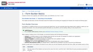 1 - Form Builder Basics - caDSR - National Cancer Institute ...