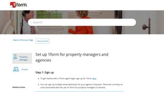 Set up 1form for property managers and agencies – 1form Help Centre