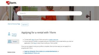 Applying for a rental with 1form – 1form Help Centre