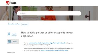 How to add a partner or other occupants to your application – 1form ...