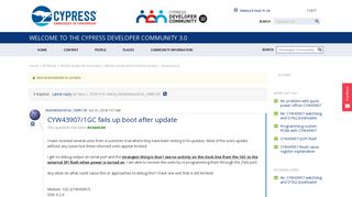 CYW43907/1GC fails up boot after update | Cypress Developer Community