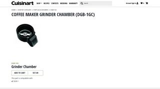 Grinder Chamber (DGB-1GC) - Cuisinart.com
