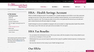 HSA - Health Savings Account | First Commonwealth Bank