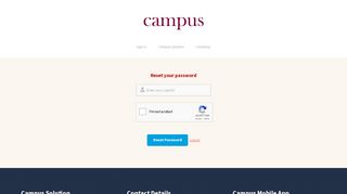 Forgot Password? - CAMPUS - Campus Solutions | Student ...
