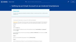 Set up an email account on Android smartphone - 1&1 IONOS Help