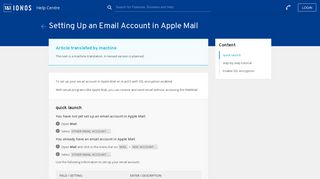 Setting Up an Email Account in Apple Mail - 1&1 IONOS