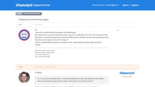 1Password and Windows logon — 1Password Forum