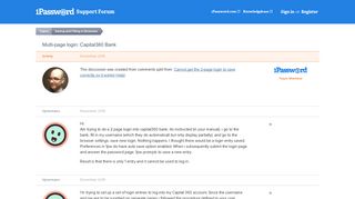 Multi-page login: Capital360 Bank — 1Password Forum