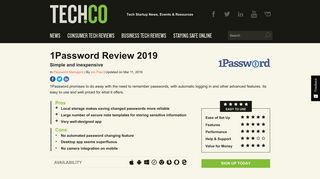 1Password Review – The Best Password Manager of 2019 | Tech.co