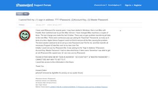 I cannot find my: (1) sign in address ... - 1Password Forum
