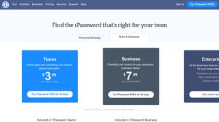 Pricing for teams & businesses | 1Password