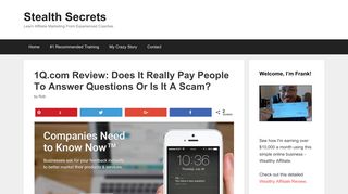1Q.com Review: Does It Really Pay People To Answer Questions Or Is ...