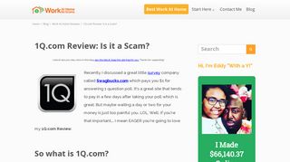 1Q.com Review: Is it a Scam? - Work At Home No Scams