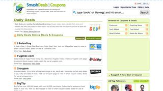 Daily Deals Coupon Codes, Coupons & Discounts | Smash Deals ...