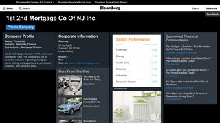 1st 2nd Mortgage Co of NJ Inc: Company Profile - Bloomberg