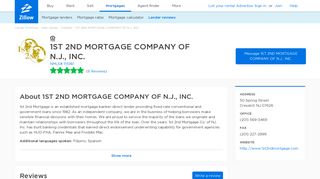 1ST 2ND MORTGAGE COMPANY OF N.J., INC. Ratings and Reviews ...