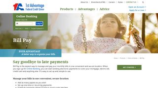Bill Pay | VA Credit Union Online Bill Payment | 1st Advantage