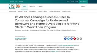 1st Alliance Lending Launches Direct-to-Consumer Campaign for ...