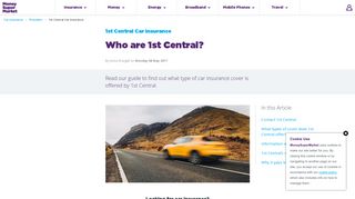 1st Central Car Insurance & Contact Details | MoneySuperMarket