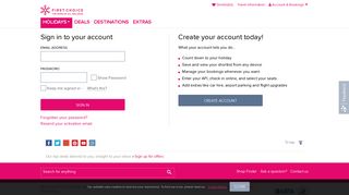 Login to your account - First Choice
