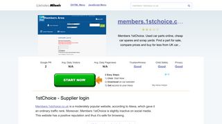 Members.1stchoice.co.uk website. 1stChoice - Supplier login.