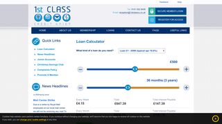 Loan Calculator - 1st Class Credit Union