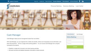 Business Online Banking | 1st Constitution Bank