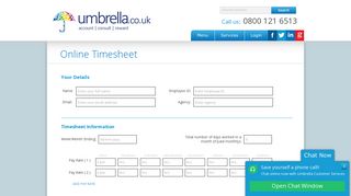 Online Timesheet - Umbrella-Company Limited