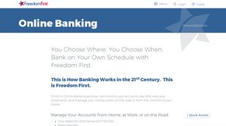 Online Banking | Freedom First Credit Union