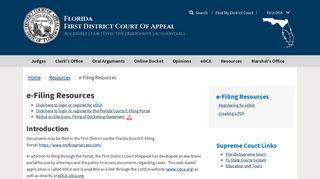 e-Filing Resources - First District Court of Appeal