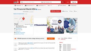 1st Financial Bank USA - 149 Reviews - Banks & Credit Unions - 363 ...