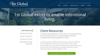 Client Resources | 1st Global