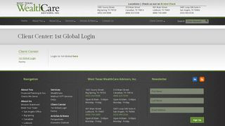 1st Global Login - Wealthcare Advisors, Inc.