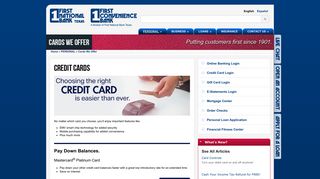 Credit Cards | First National Bank Texas - First Convenience Bank
