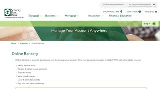Online Banking - Security First Bank