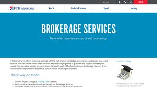 Brokerage Services - FTB Advisors